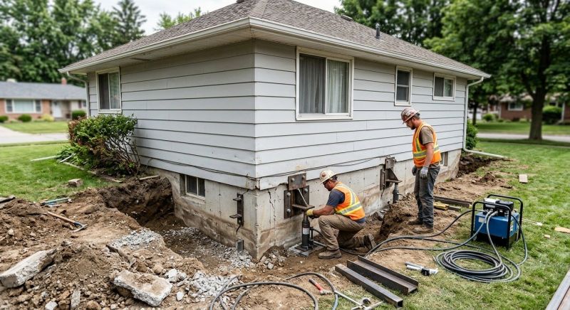 Foundation Settlement Repair in Columbus, OH