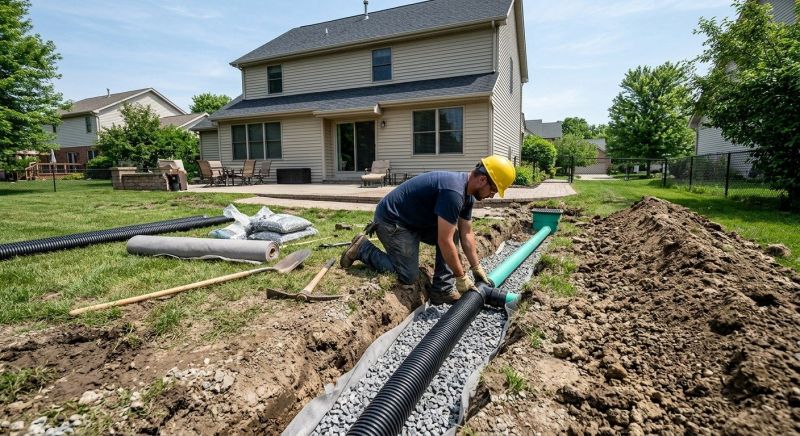 Hillside Drainage Installation in Birmingham, AL